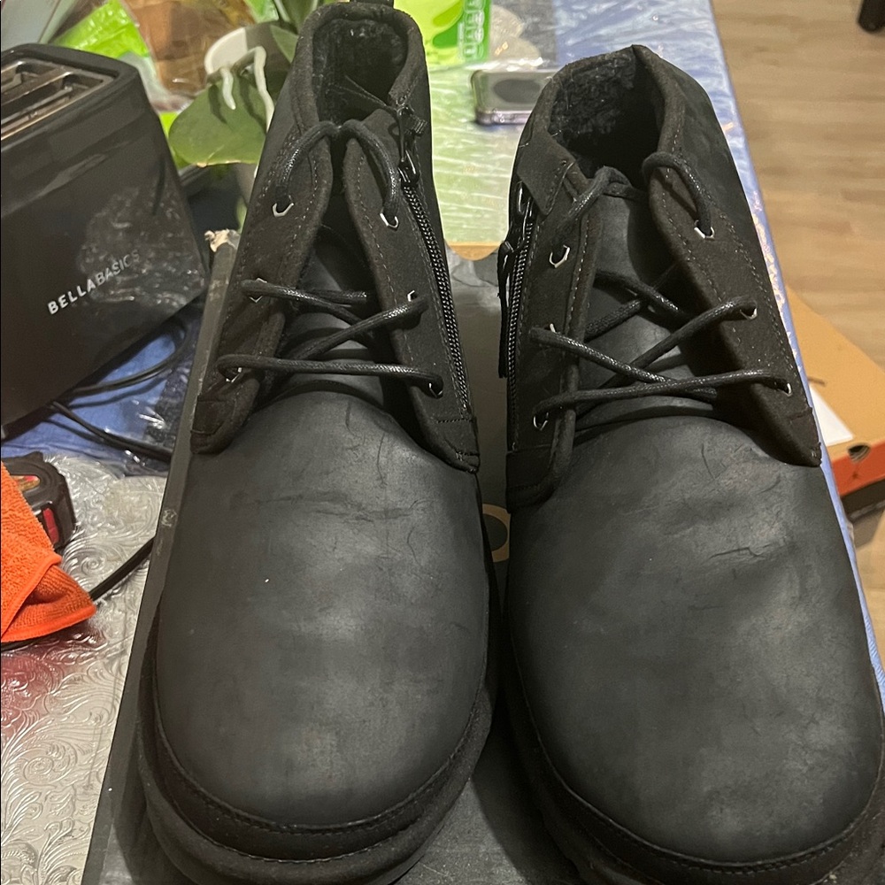 UGG Men's Black Leather Boots
